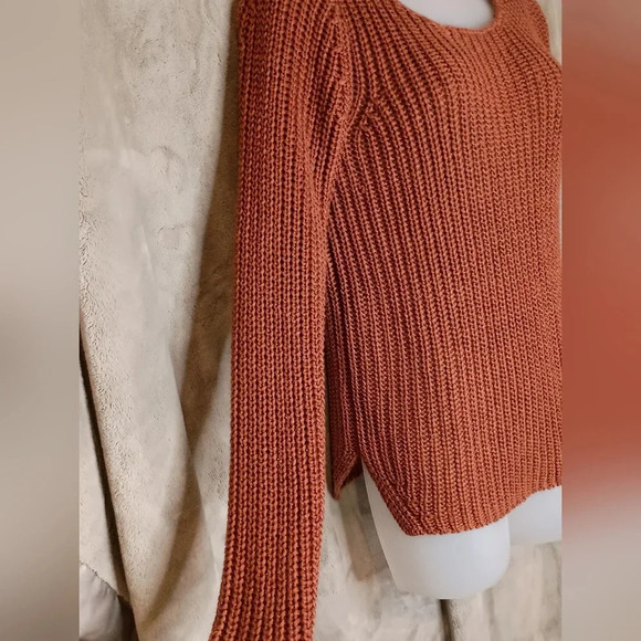 TRIBAL JEANS caramel brown knit sweater (#962) - Picture 5 of 6